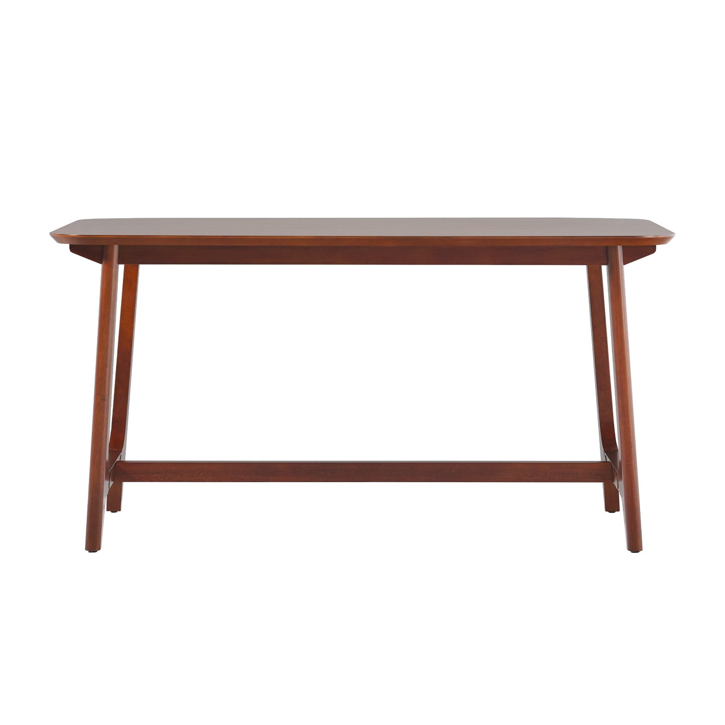 Mid-Century 10015" Modern Dining Table with Trestle Base, Walnut Veneer