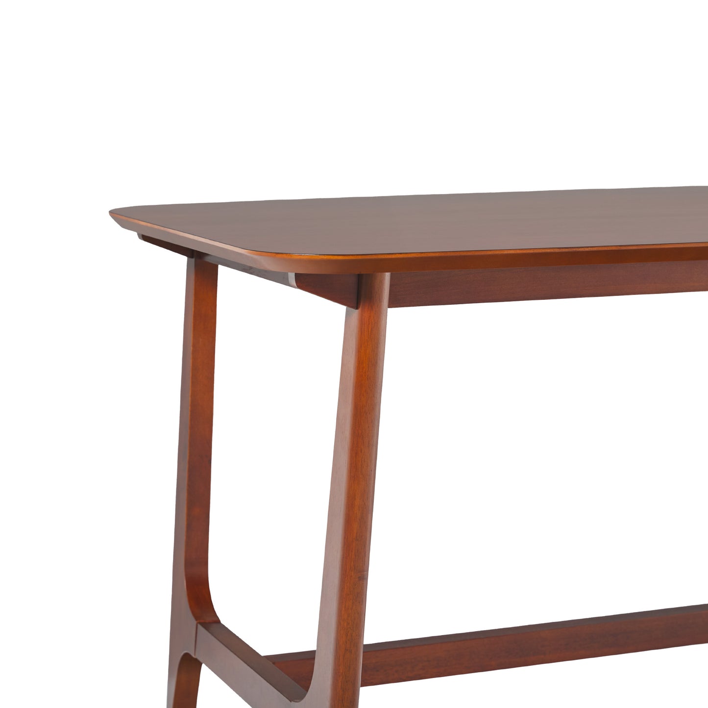 Mid-Century 10015" Modern Dining Table with Trestle Base, Walnut Veneer